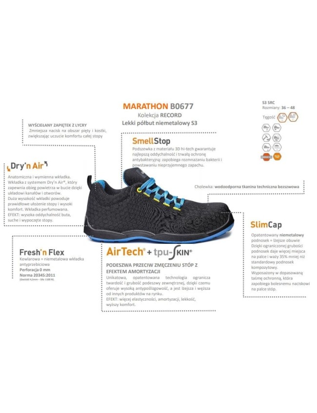 Ниски работни обувки BASE Marathon