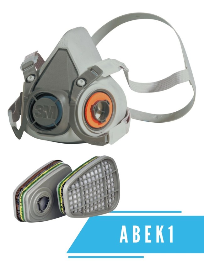Полумаска 3M с филтри 3M 6059 ABEK1