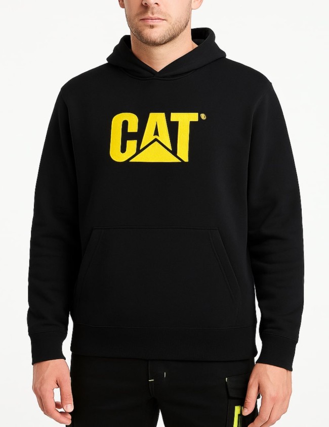 Суитшърт с качулка CAT Trademark logo