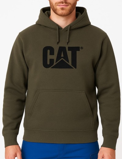 Суитшърт с качулка CAT Trademark logo