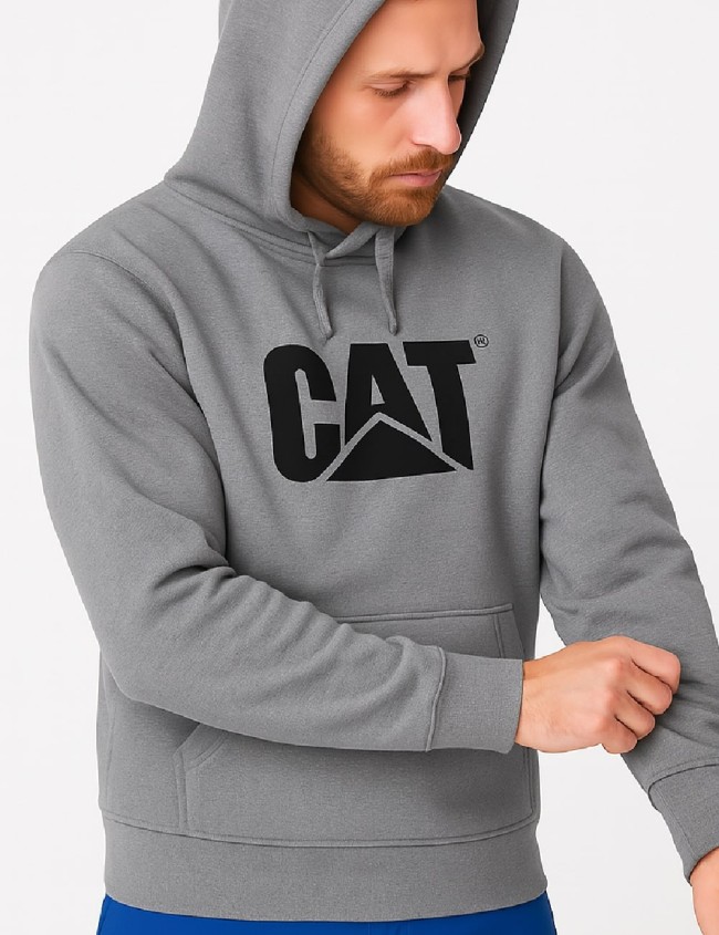 Суитшърт с качулка CAT Trademark logo