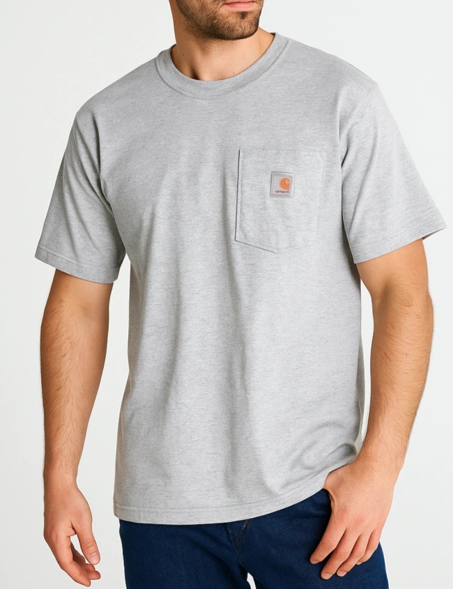 Тениска Carhartt K87 Heavyweight Pocket S/S