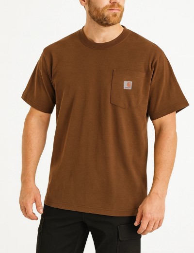 Тениска Carhartt K87 Heavyweight Pocket S/S