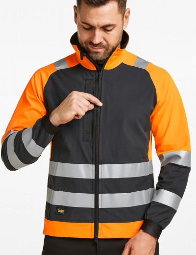 Сигнално Softshell яке Snickers 1539