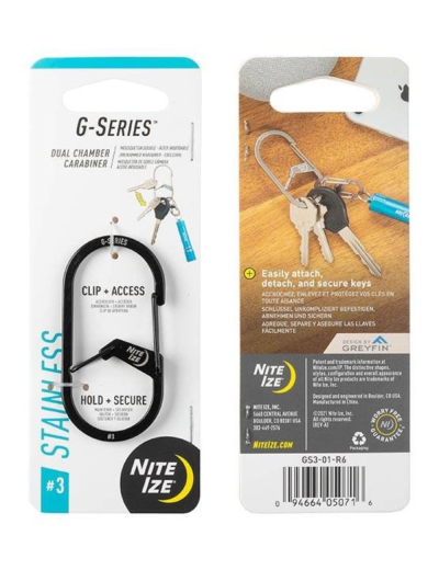Карабинери двоен Nite Ize G-Series 3 черен GS3-01-R6